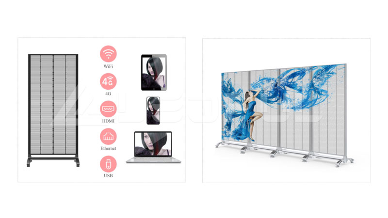 أربعة سيناريوهات تطبيق لشاشة عرض ليد شفافة