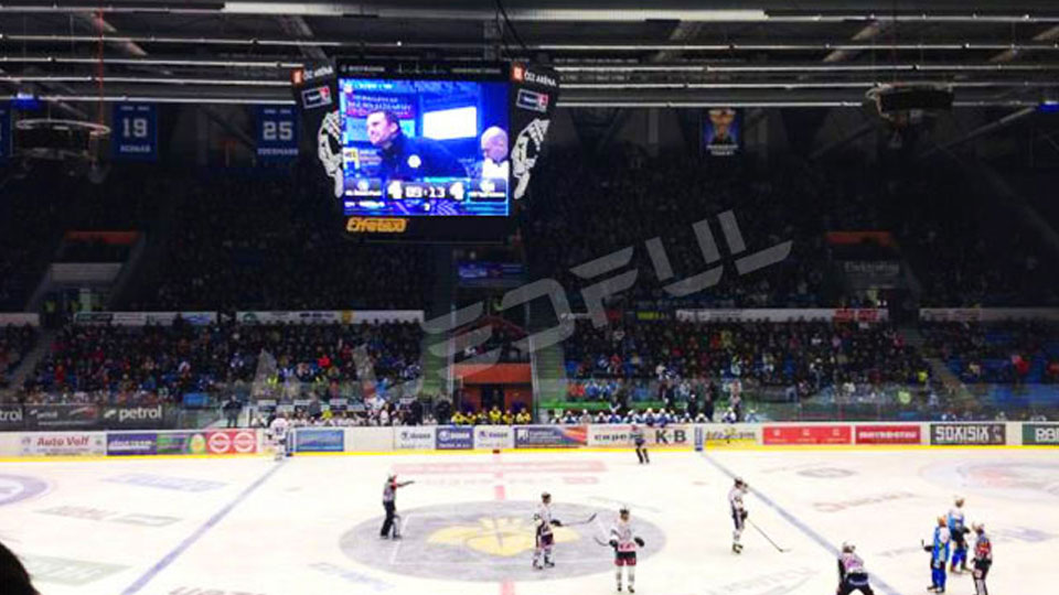 indoor hanging four sided screens in the czech ice hockey rink 3