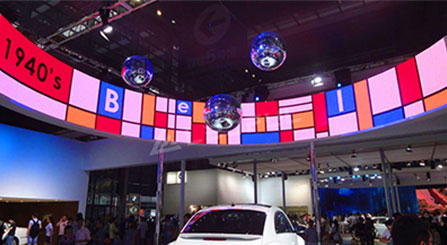 عرض السيارات في ماليزيا لشاشة ليد مرنة
